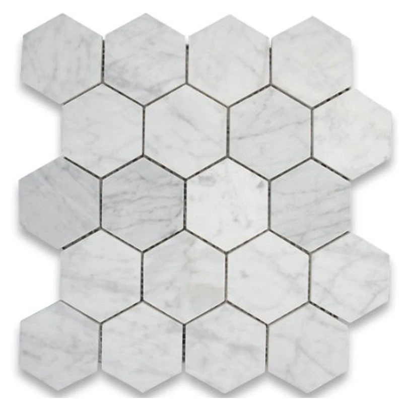 carrara white hexagon marble mosaic carrara white hexagon marble mosaic