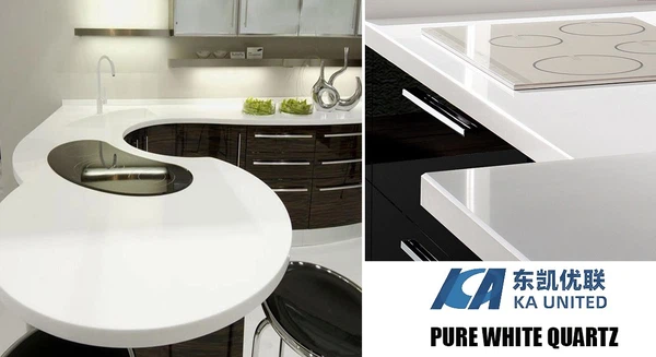Pure White Quartz Stone Kitchen Tops KA UNITED Pure White Quartz Stone Kitchen Tops KA UNITED