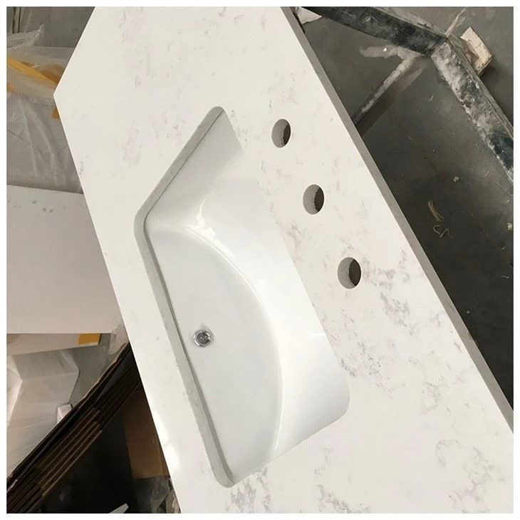 Carrara White Quartz Vanity Top