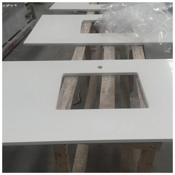 Pure White Quartz Bathroom Countertops