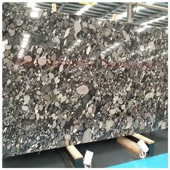 Laje de granito preto marinado