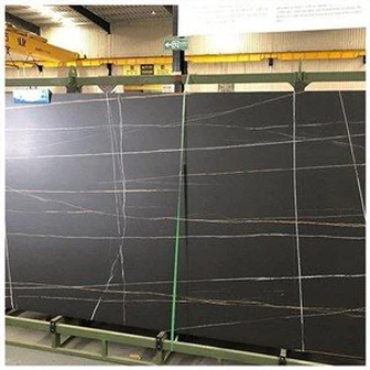 Laje de pedra sinterizada preta