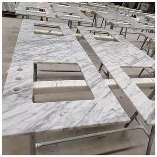 Carrara Marble Double Sink Vanity Top Carrara Marble Double Sink Vanity Top