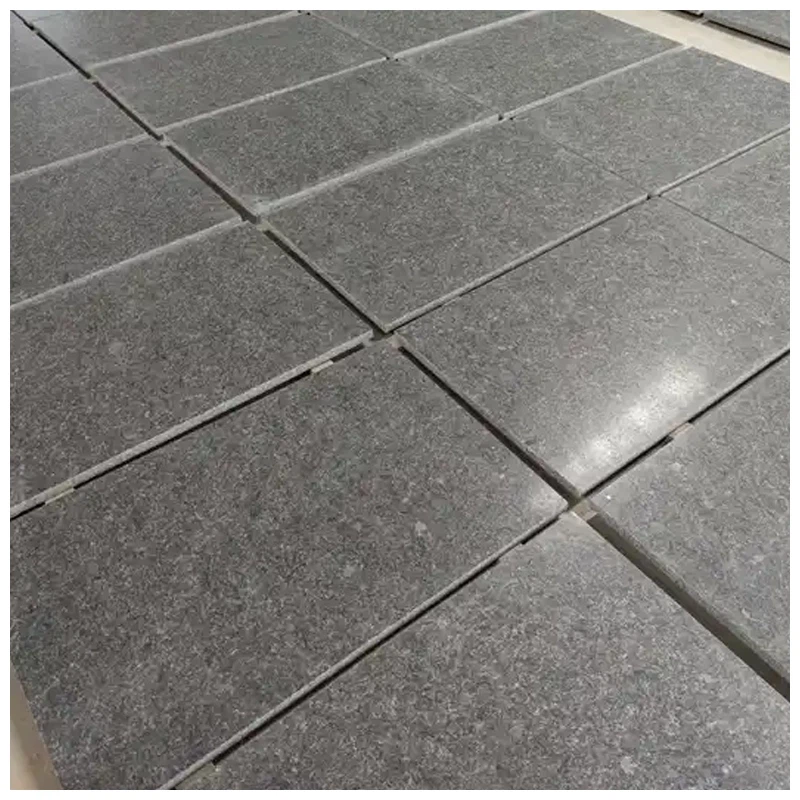 Angola Black Leathered Granite Tiles