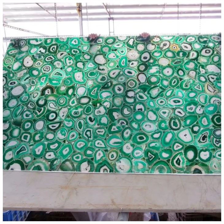 Green Agate Semiprecious Stone Slabs