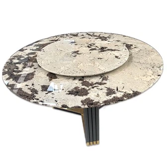 Mesa Redonda de Granito Bianco Splendor