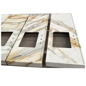 Tampo de mármore dourado Calacatta