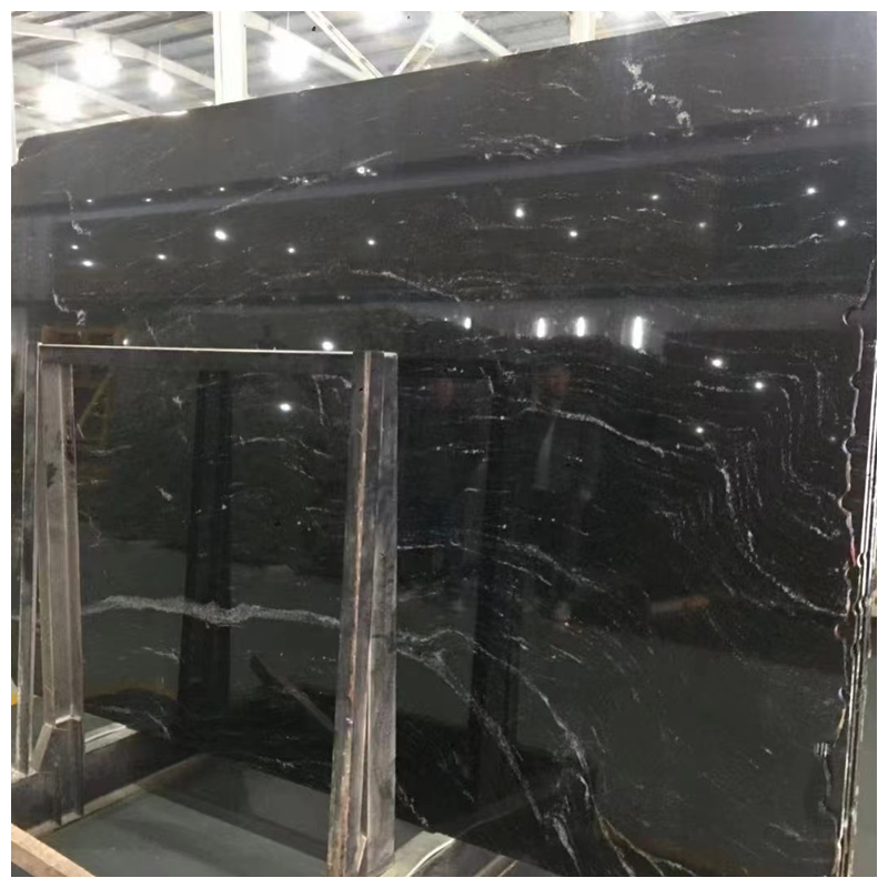 Via Lactea Black Granite Slab