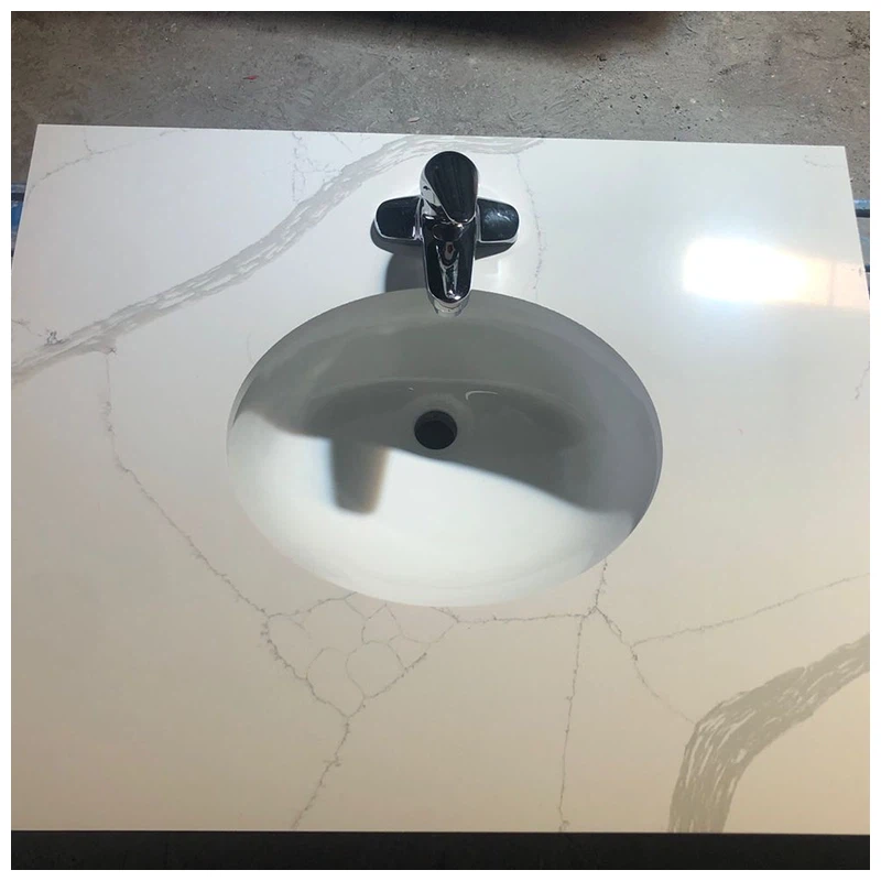 Calacatta White Quartz Vanity Countertops