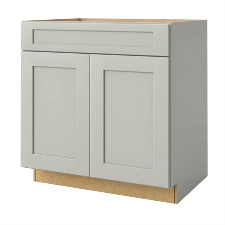 Armários de cozinha shaker cinza