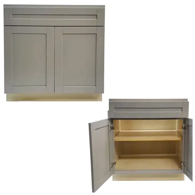 grey kitchen shaker cabinets