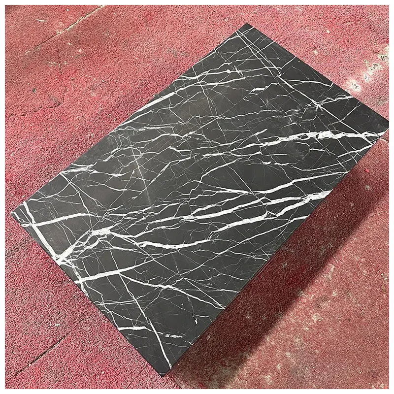 Black Marquina Marble Rectangle Plinth Coffee Table
