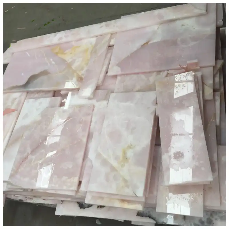 Light Pink Onyx Marble Wall Tile
