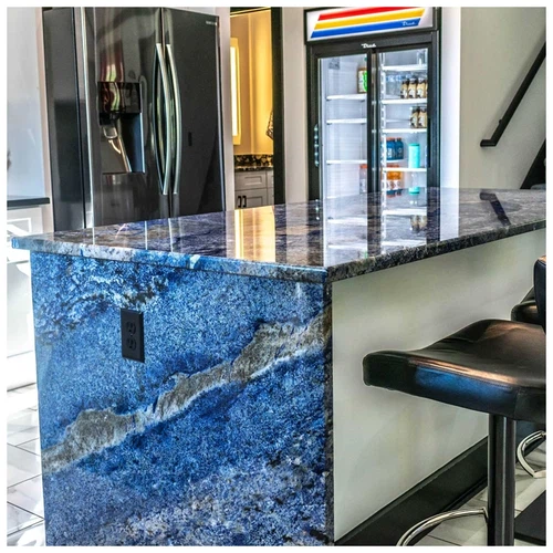 Azul Bahia Granite Waterfall Countertops Supplier-KA UNITED Azul Bahia Granite Waterfall Countertops Supplier-KA UNITED