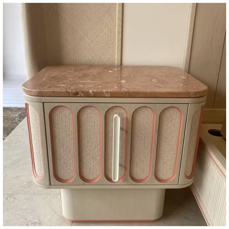 Mesa de centro de mármore rosa