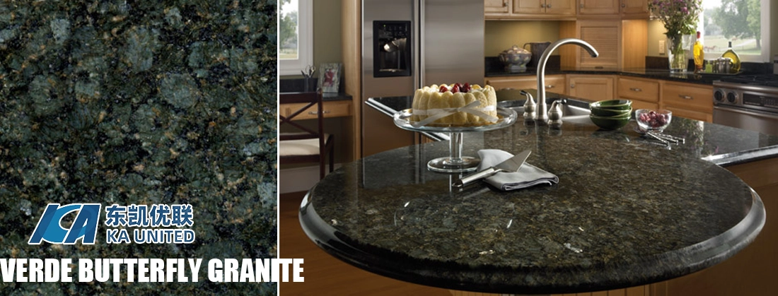 Verde Butterfly Granite Kitchen Countertop Designs KA UNITED Verde Butterfly Granite Kitchen Countertop Designs KA UNITED