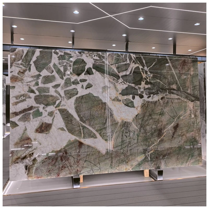 Brazilian Green Cristallo Botanica Quartzite Slabs1 Brazilian Green Cristallo Botanica Quartzite Slabs1