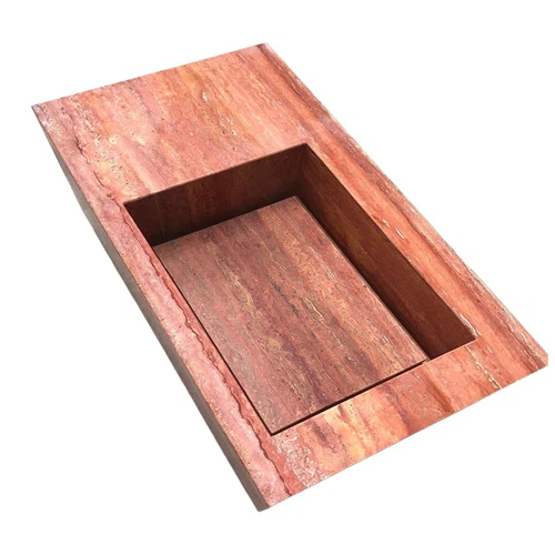 Red Travertine Vanity Sinks Red Travertine Vanity Sinks