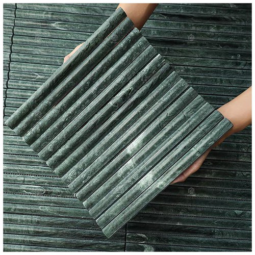 Dark Green Marble Fluted Mosaic Tiles Dark Green Marble Fluted Mosaic Tiles