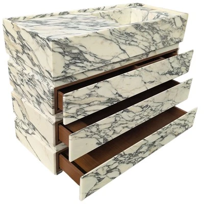 Parede de mármore Arabescato-Tops suspensos