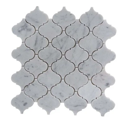 Ladrilhos de mosaico de lanterna de mármore de Carrara