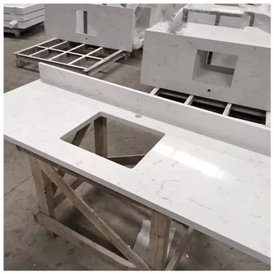 Tampo de vaidade de quartzo Carrara