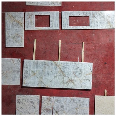 Bancadas de quartzito Cristallo branco